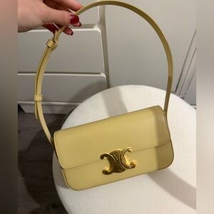 Celine Yellow Shoulder Bag box leather
